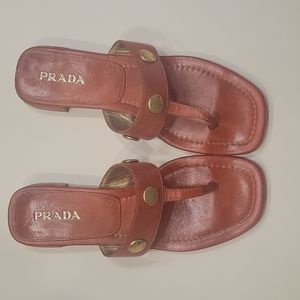 Prada leather sandals